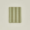 Essential striped shower curtain olive / sage