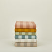 Striped shower curtain family