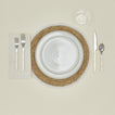 Essential woven placemat in white with place setting