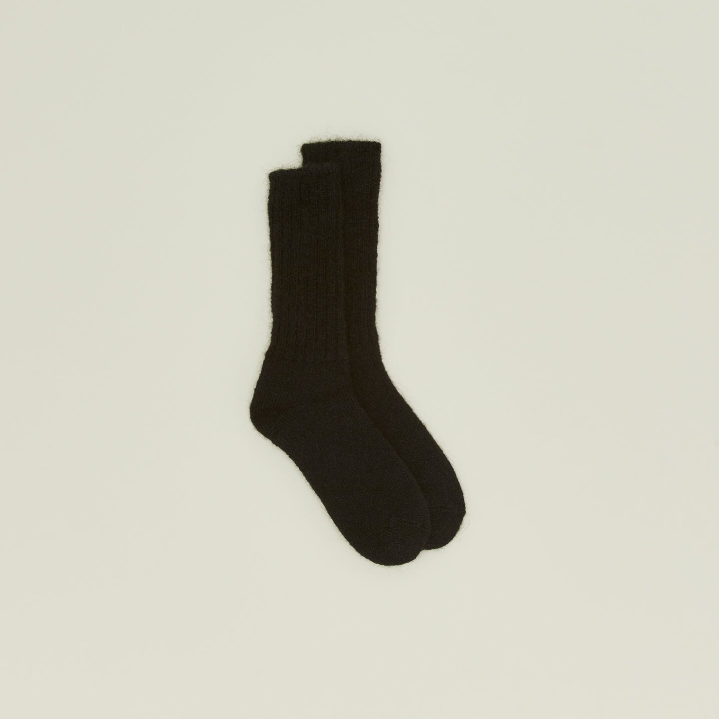 Mohair socks in black