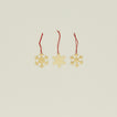 Brass snowflake ornaments set of 3