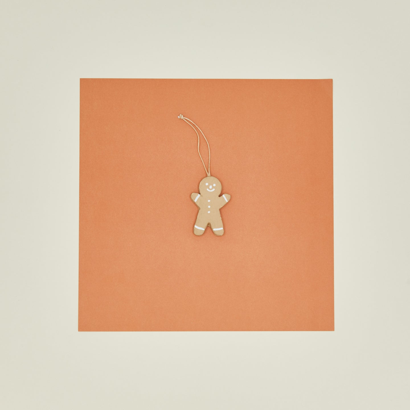 Gingerbread paper mache ornament