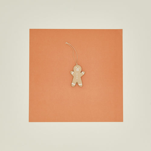 Gingerbread paper mache ornament