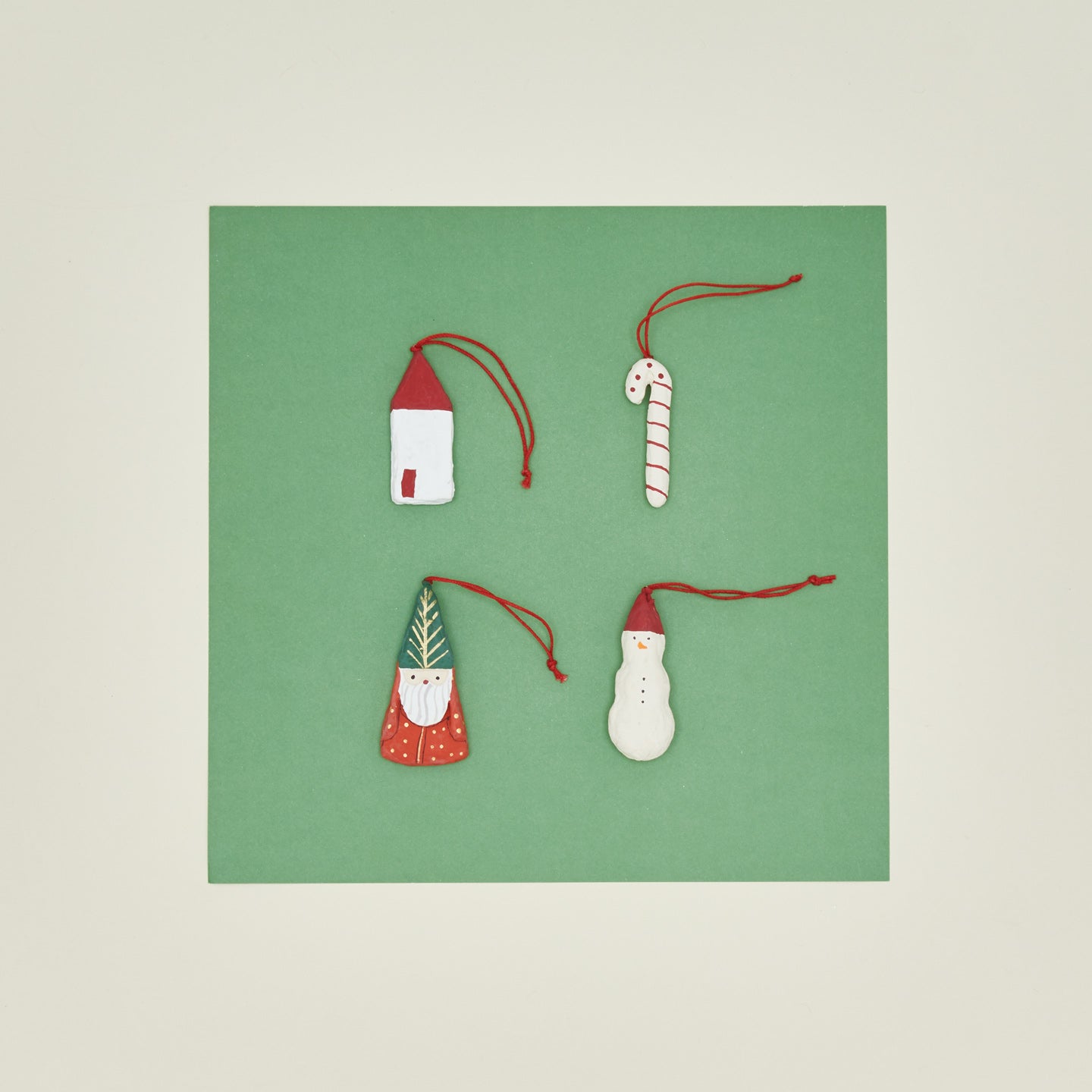 Nostalgia holiday ornaments set of 4