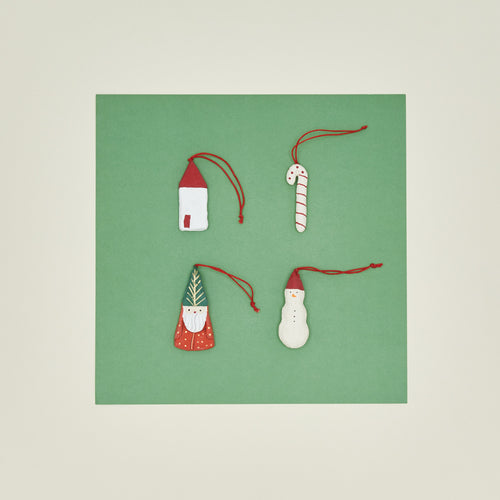 Nostalgia holiday ornaments set of 4