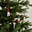 Nostalgia holiday ornaments set of 4 on tree