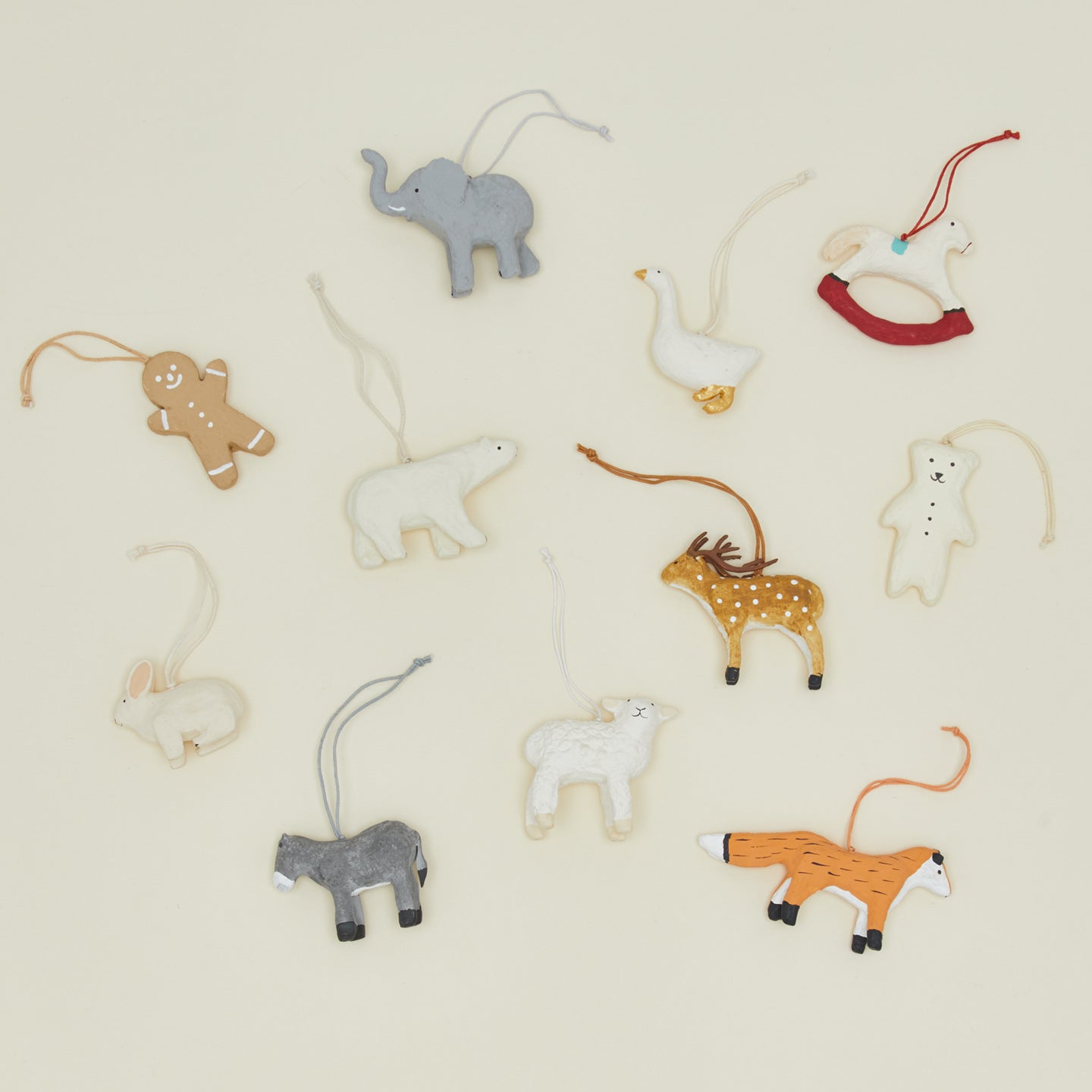 Reindeer Paper Mache Ornament