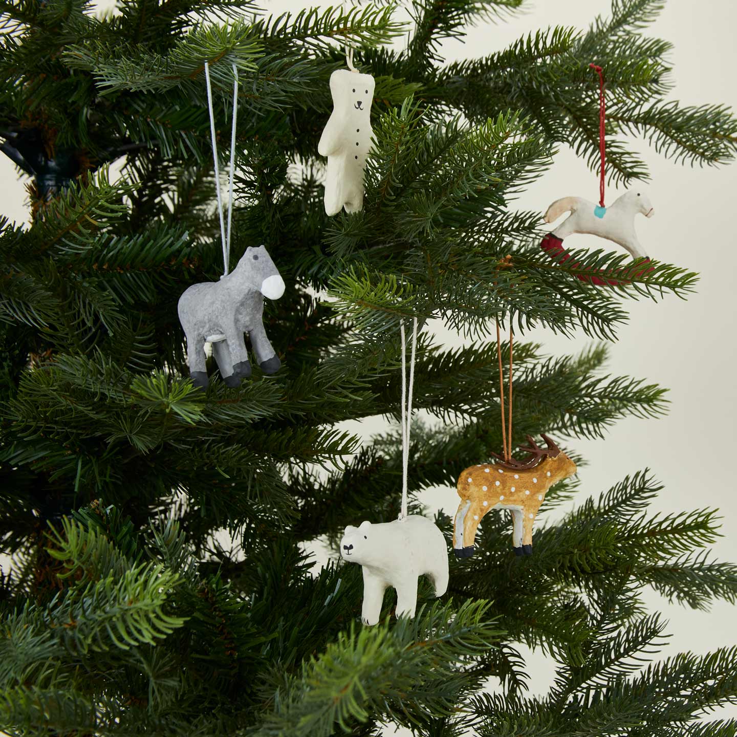 Reindeer Paper Mache Ornament