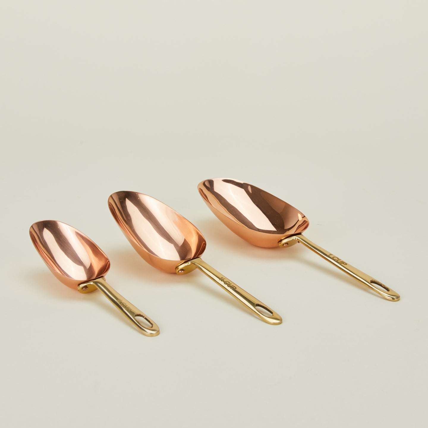 Detailed view of Copper measuring scoops