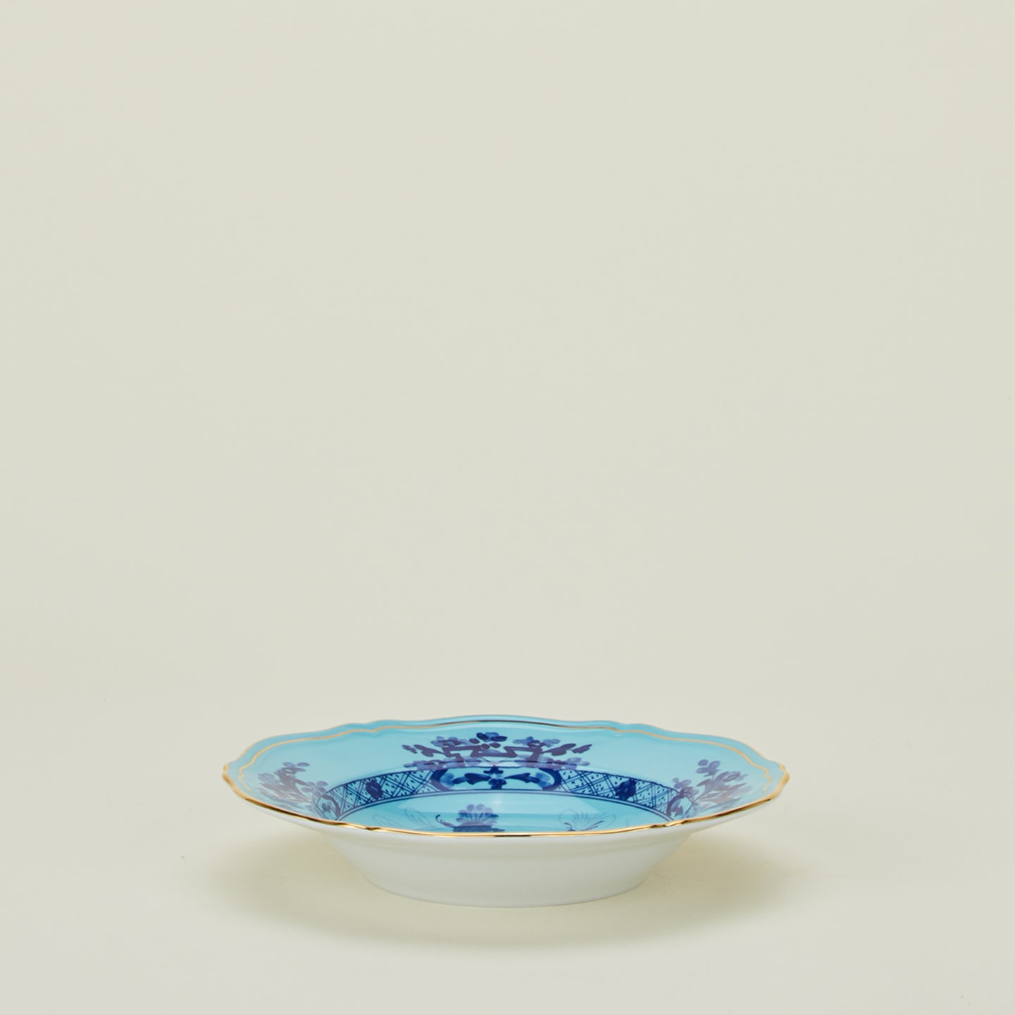 Ginori soup plate in iris