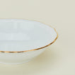 Ginori fruit bowl in white with gold rim detail