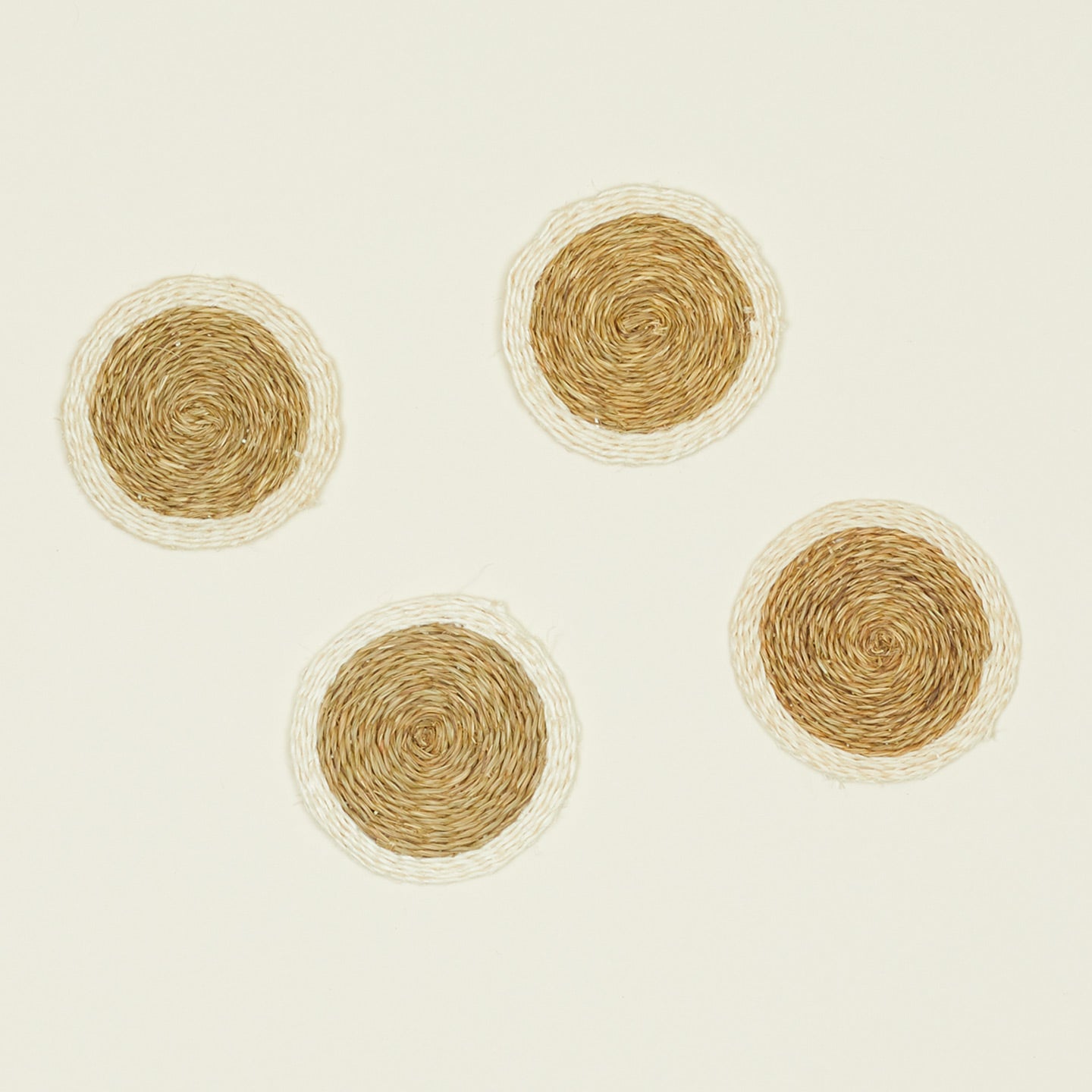 Four Edge Coasters in Ivory