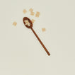Teak cooking spoon with pasta