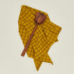 Teak Scoop with kitchen towel