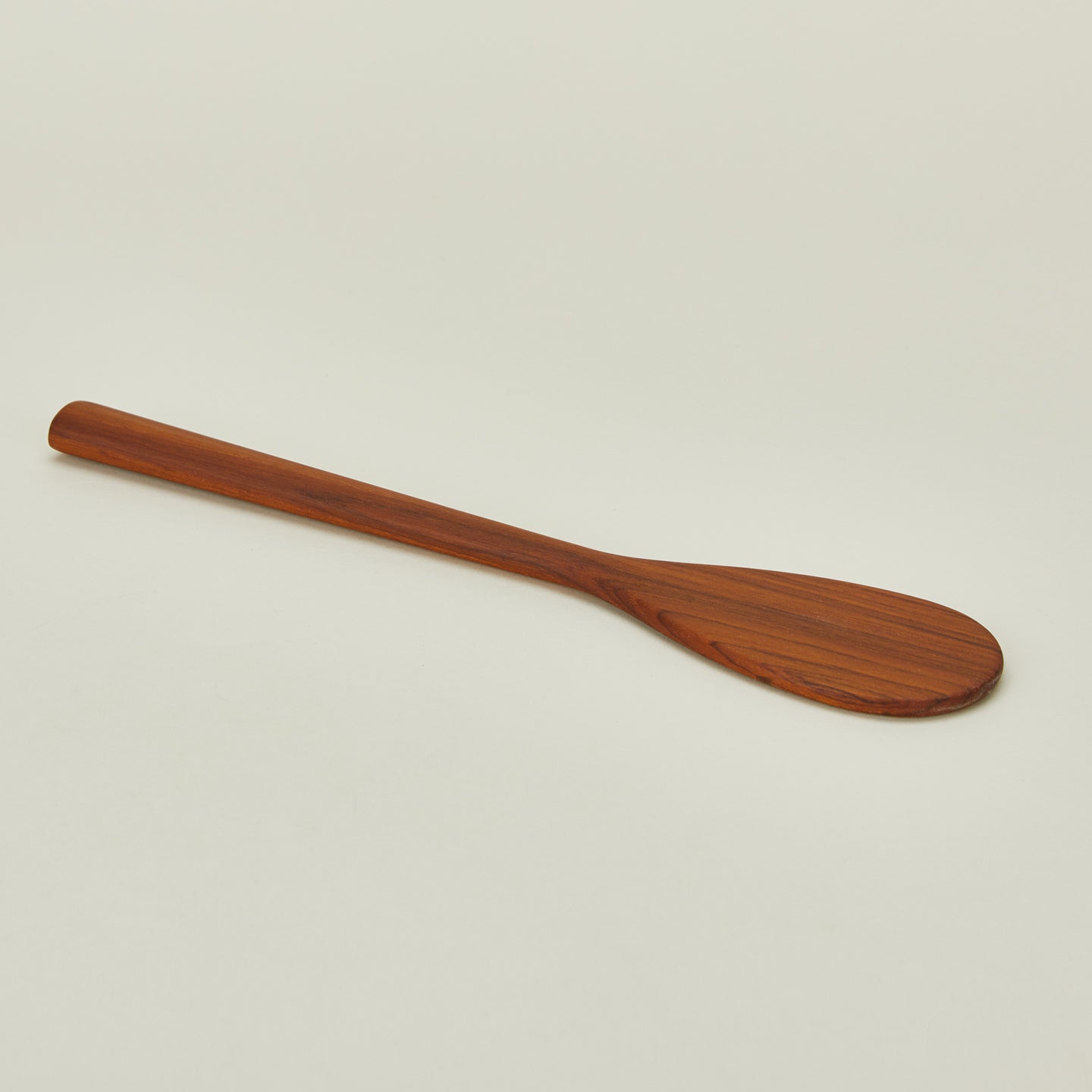 Detailed view of Teak stirring spatula