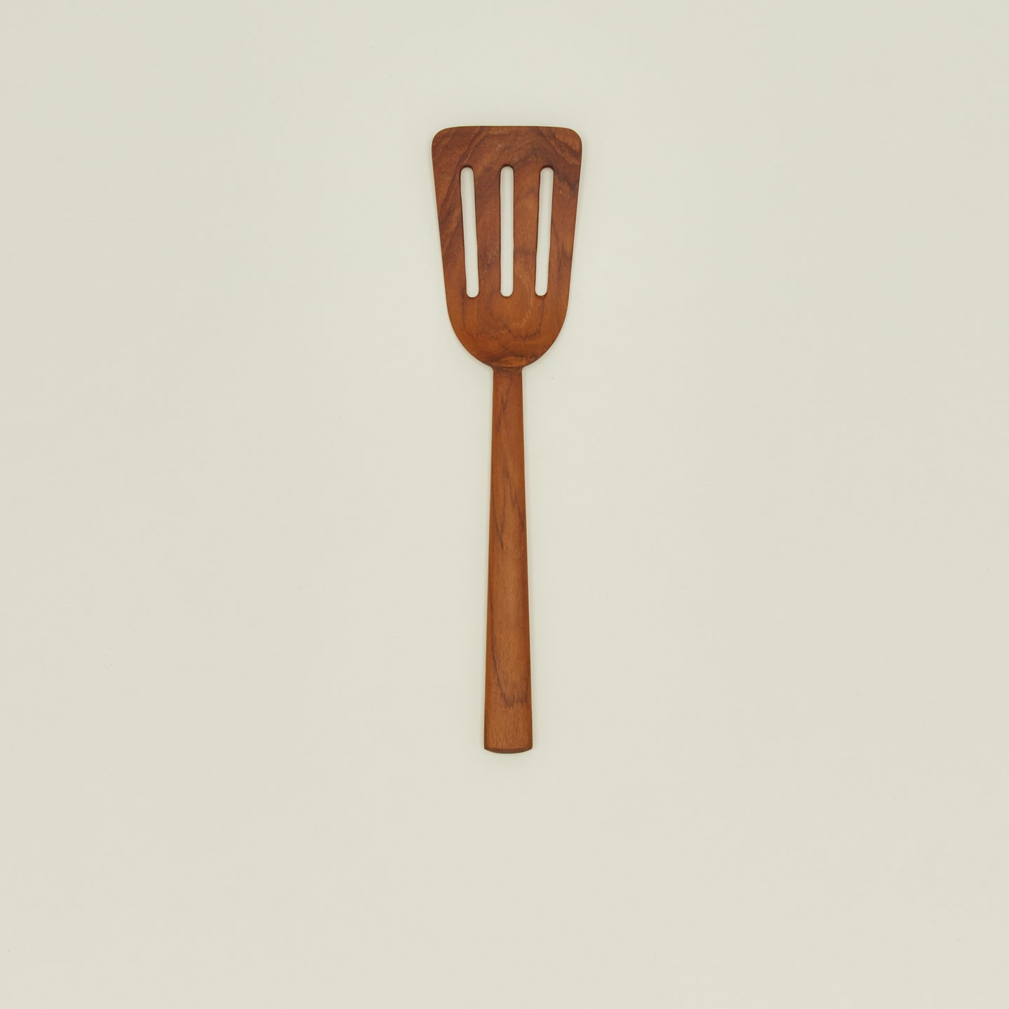 Wide Teak Slotted Spatula