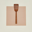 Wide Teak Slotted Spatula