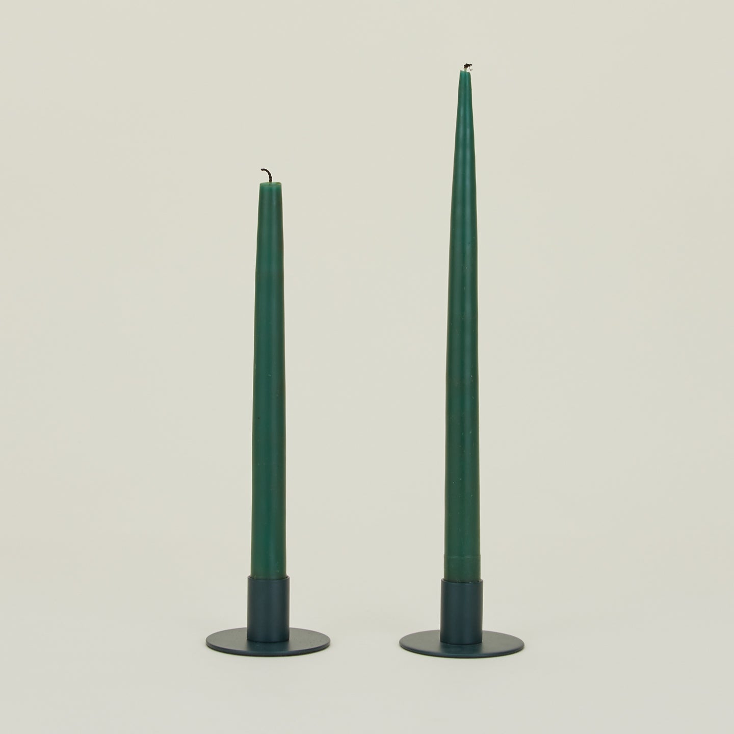 Essential Metal Candle Holders, Set of 2 - peacock