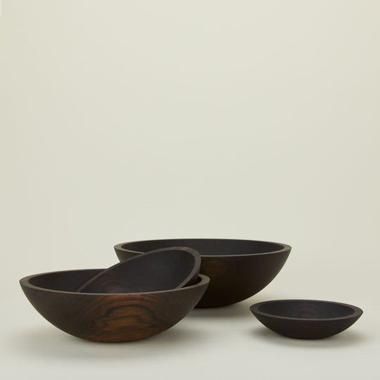 Turned Wood Bowl - Ebonized Oak