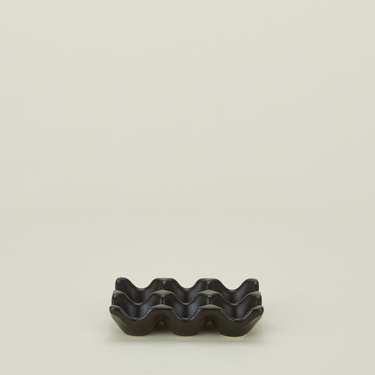 Ceramic Half Dozen Egg Holder - Black