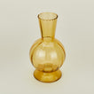 Detailed view of Small amber glass vase