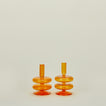 Bubble candle holder in amber