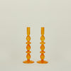 Bubble Candle Holder, Set of 2 - Orange