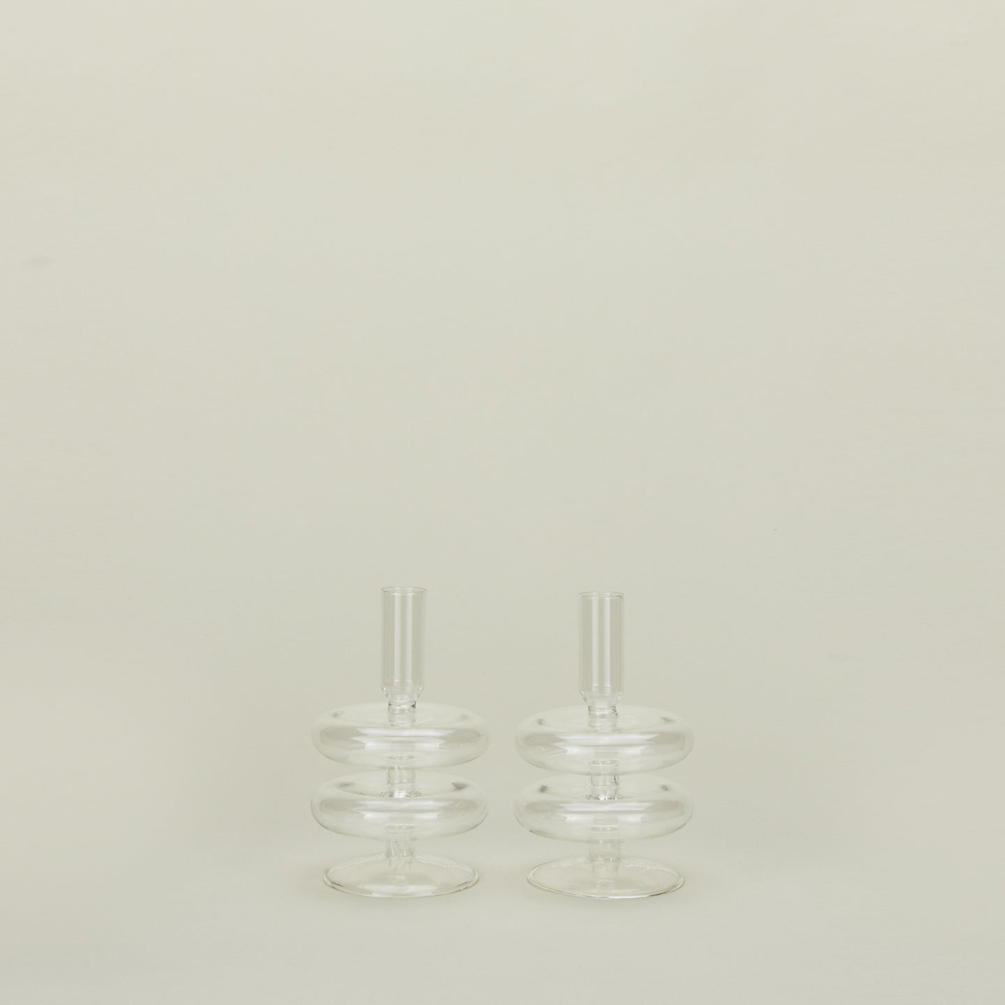 Bubble candle holder in clear