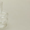 Close up view of Bubble candle holder in clear