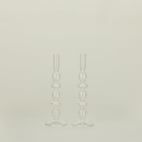 Bubble Candle Holder, Set of 2 - Clear