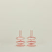 Bubble candle holder in pink