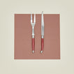 Jean Dubost carving set in red