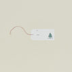 Fir Tree Gift Tag on neutral background