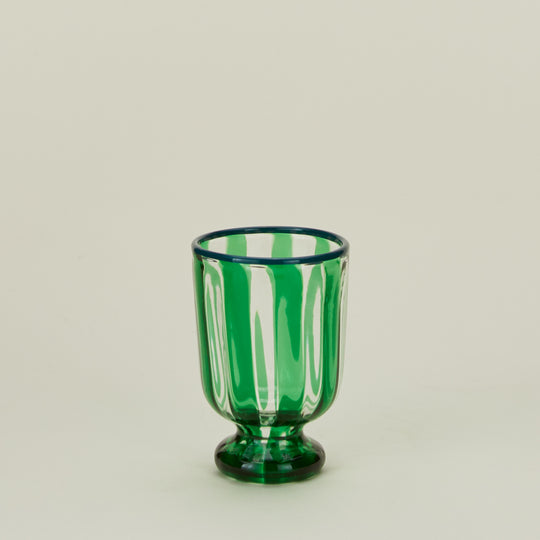 Striped Murano Wine Glass - Green
