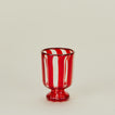 Striped wine glass in red