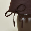 Close up view of Burgundy Bows Table Lamp
