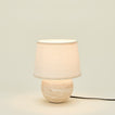 Round Silee Travertine Lamp
