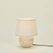 Round Silee Travertine Lamp