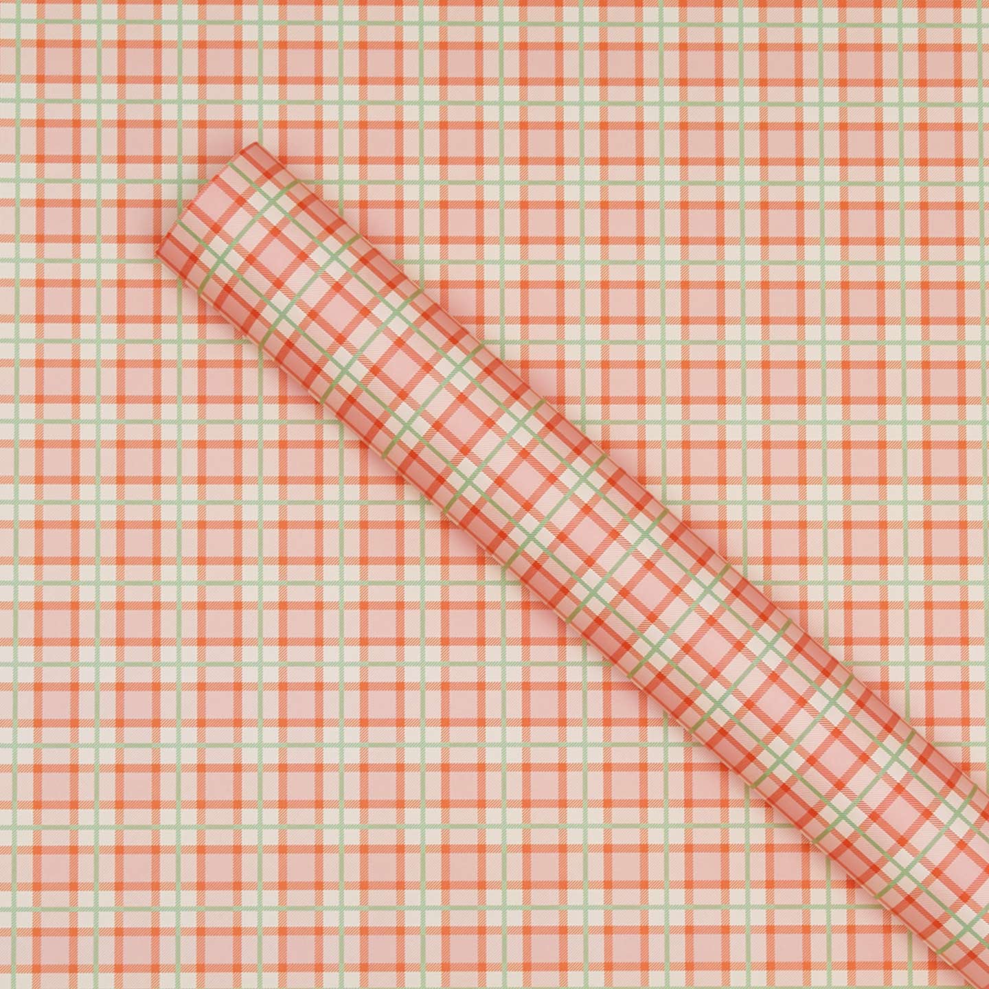 Close up view of Holly Wrapping Paper