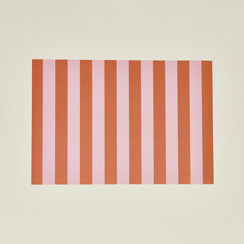 Muchachi terracotta stripe wrapping paper