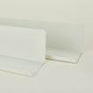 Close up view of Ledge shelves in chalk