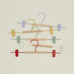 Clip hangers in various colors
