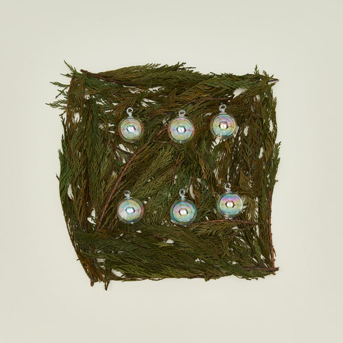 Mini iridescent ornaments