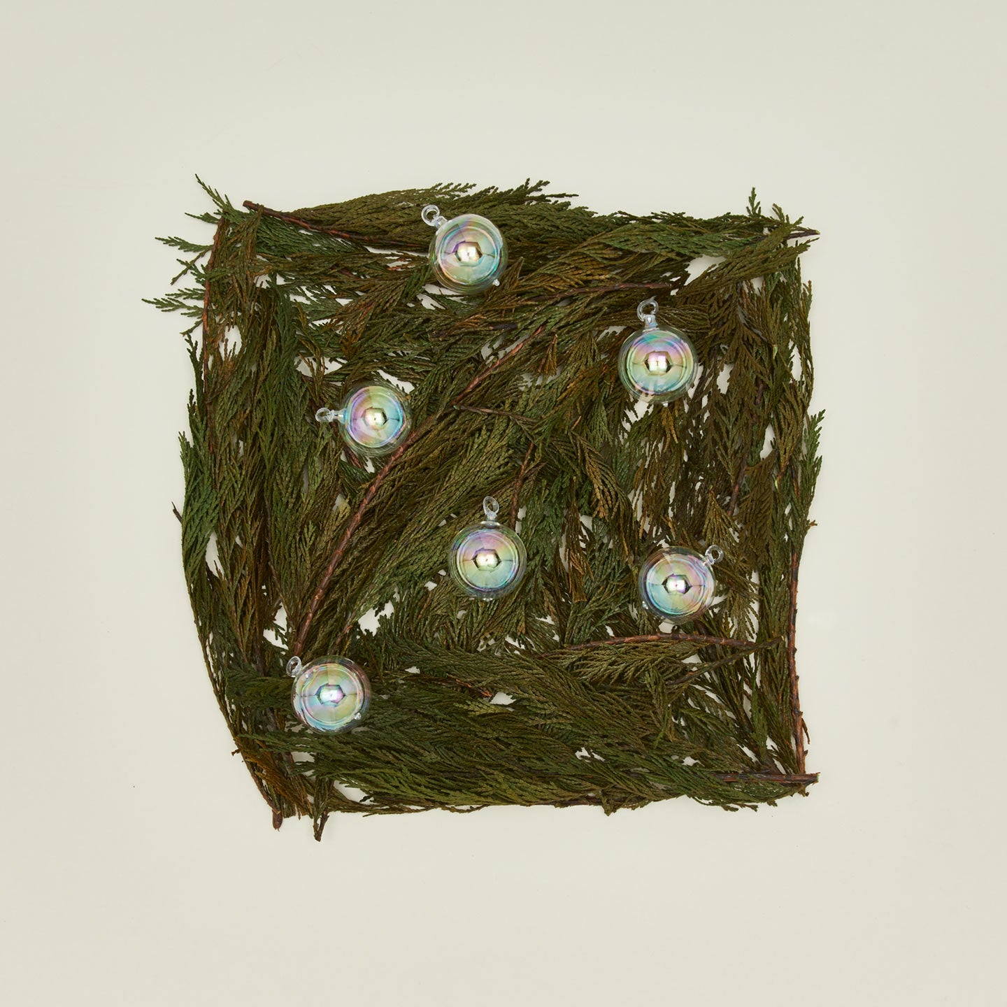 Mini iridescent ornaments
