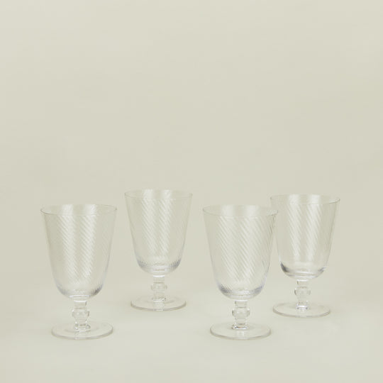 Optic Goblet, Set of 4 - Clear