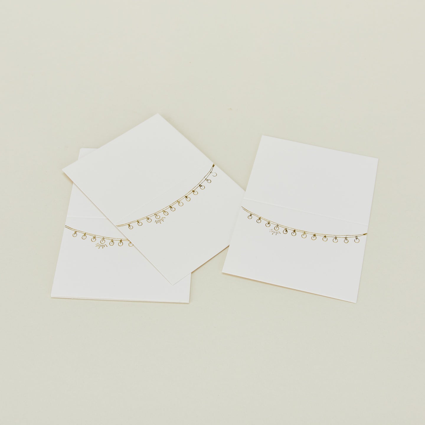 Foil pressed placecards lights