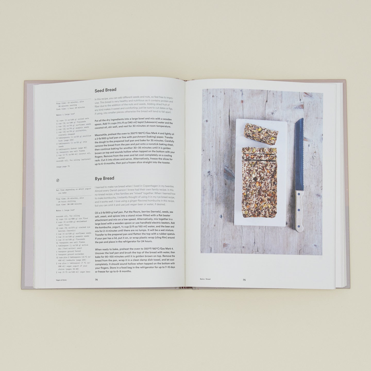Vegan at Home Cookbook open