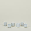 Set of 6 porcelain european style egg cups in white