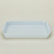 Detailed view of Porcelain rectangular baker in large