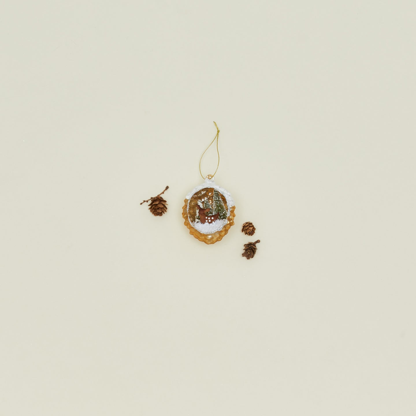 Glass Doe ornament